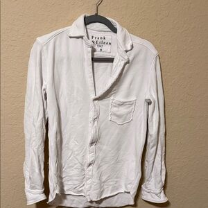 Frank & Eileen White Button Front Shacket size xs